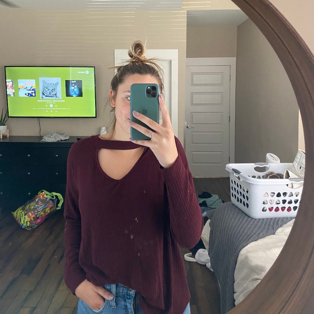 Burgundy Fall Sweater